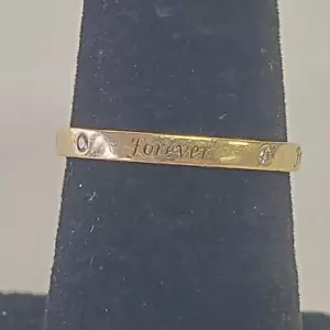Lab Grown Lady's Diamond Wedding Band 4 Diamonds .04 Carat T.W. 14K  (B08000819) - Picture 1 of 6