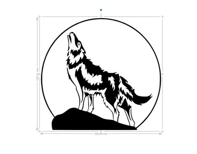 wolf  vinyl car sticker, decal, window laptop ORACAL 651 - Image 1 of 2