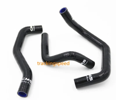 For Kawasaki Ninja ZX6R ZX-6R ZX636C 2003 2004 SILICONE RADIATOR HOSES BLACK Foto 1 de 4