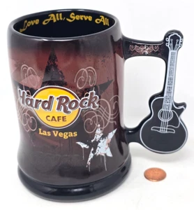 Hard Rock Cafe Las Vegas Guitar/Bass Handle Coffee Tea Mug Cup Collectible 20 oz - Picture 1 of 12