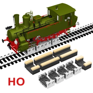 4 RODILLOS ESCALA HO CON ACCESORIOS DE LIMPIEZA DE RUEDAS PARA MODELO DE TREN - Imagen 1 de 2