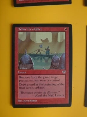 Telim 'Tor's Edict  Instant   Mirage. Magic the Gathering Card.  Old Vintage. - Image 1 of 4
