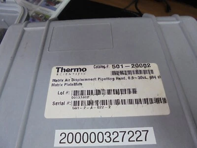 Cabezal de pipeta de desplazamiento de aire Matrix 501-20002 384 canales 0,5-30 μl PlateMate Foto 1 de 4