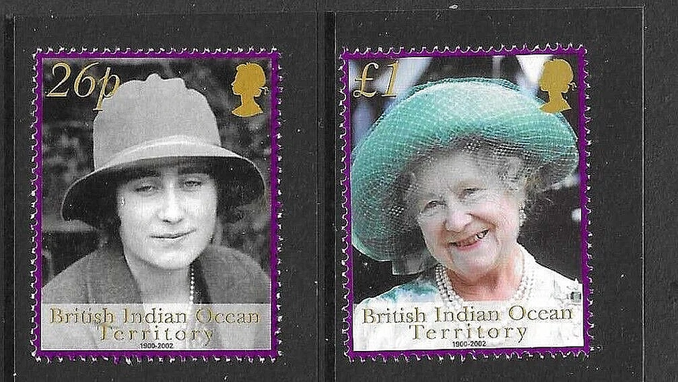 BRITISH OCEAN TERR.  2002 - QUEEN MOTHER In Memoriam -  Set 267 & 268 - Mint MNH - Image 1 of 1