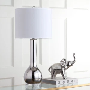SAFAVIEH Mae Long Neck Table Lamp (Set of 2) | Silver | - Picture 1 of 7