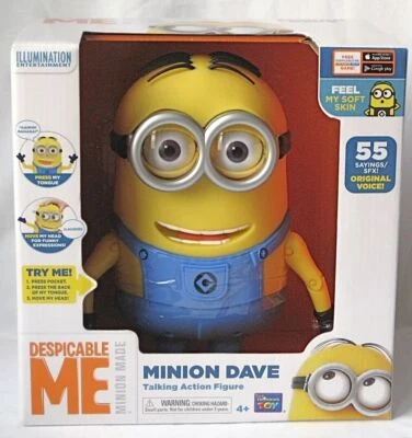 Figura de acción interactiva parlante Despicable Me Minion Dave 55 refranes y pedos Foto 1 de 4