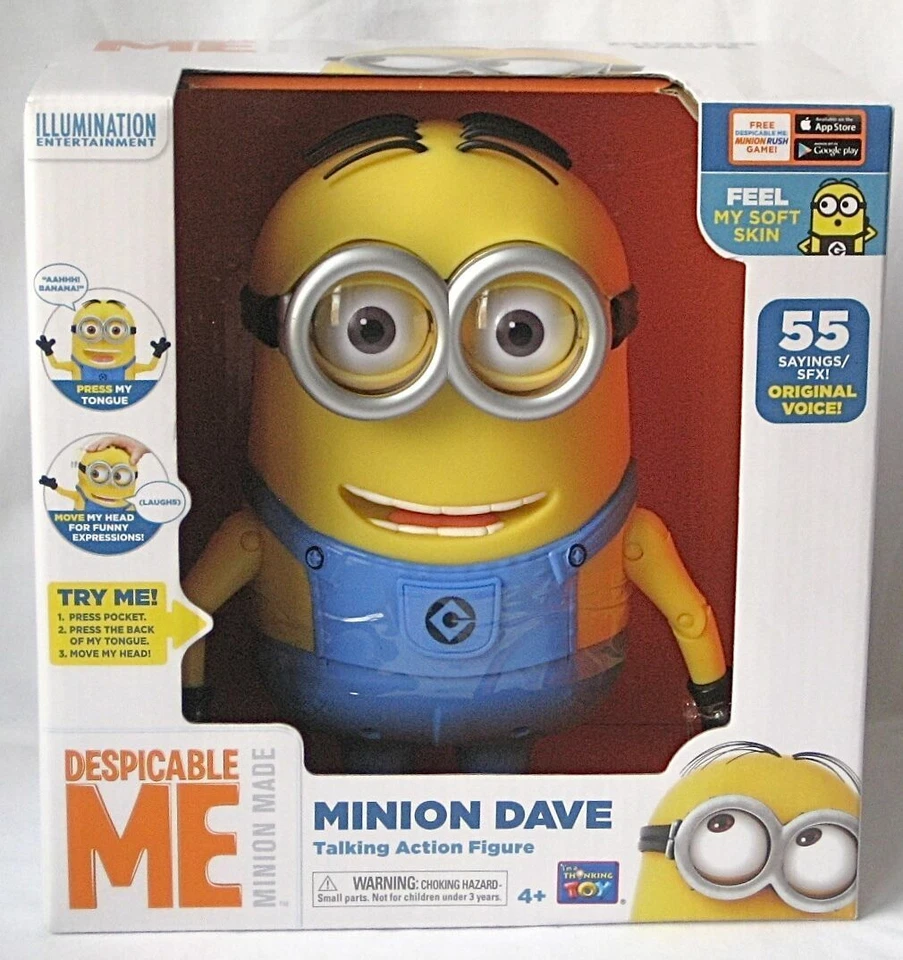 Despicable Me Minion Dave Interactive Talking Action Figure Thinkway Toys