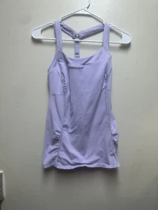 Athleta  peace of mind tank top purple shelf bra m fitness yoga 963990 - Picture 1 of 5