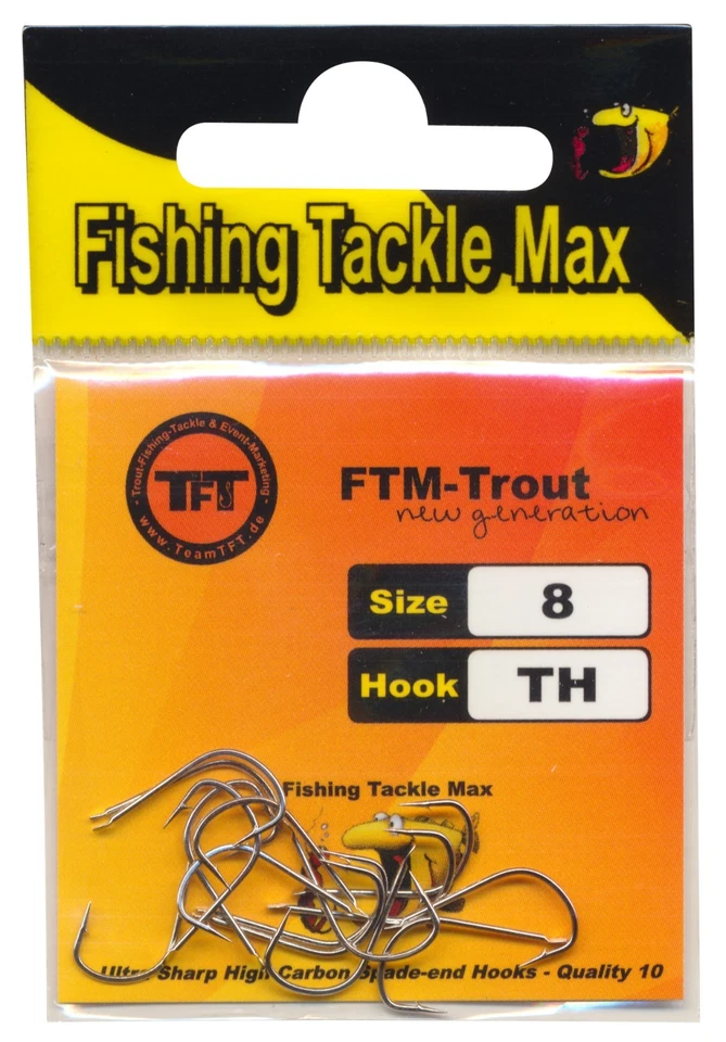 FTM TH Teighaken Haken Nickel lose versch. Größen Forelle Fishing Tackle Max