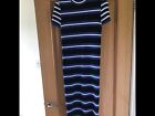 Womans Superdry Long Sleeve Knitted blue, black an white /dress Size 10 Uk