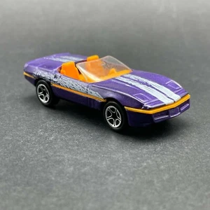 Matchbox 1987 '87 Chevrolet Corvette Convertible Car Purple Diecast 1/56 Loose - Picture 1 of 8