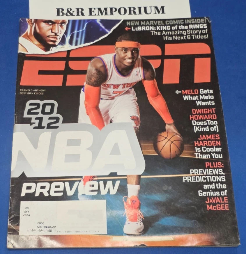 ESPN The Magazine (October 29, 2012) Carmelo Anthony Dwight Howard Lebron Comic - Image 1 of 1