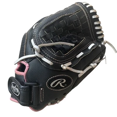 Rawlings Black & Pink WFP115 Fast Pitch Softball Mitten Mitt 11.5” - Image 1 of 4