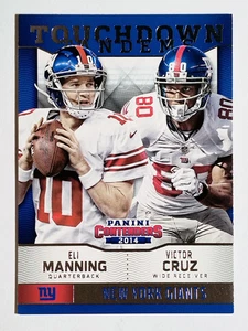 Panini Contenders Touchdown Tandems #3 2014 Eli Manning/Victor Cruz - Imagen 1 de 2