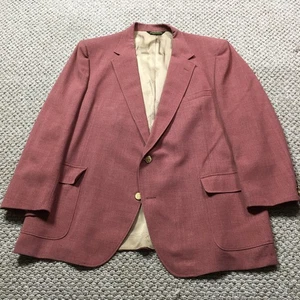 Vintage Eagle Clothes Blazer Mens 48 Made USA Red Gold Buttons Sport Coat - Picture 1 of 11