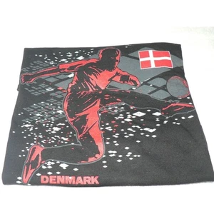 Gen2 Kids National Soccer Apparel Denmark T-Shirt Black/Red Size 8 - Picture 1 of 2