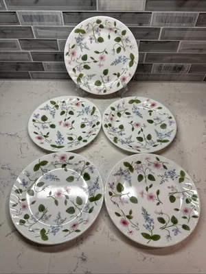 Pratos florais para salada/pão/sobremesa Corelle Delicate Array 7,25” EUA~UEC~Conjunto de 5 - Imagem 1 de 4