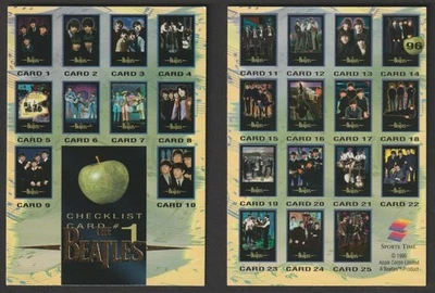 The Beatles Sports Time Trading Cards all five Checklists - Select-A-Card - Image 1 of 4