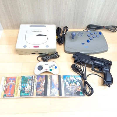 Sega Saturn Console with 5 games Virtua Stick Gun controller US DUTY PAID N930 - Image 1 of 4