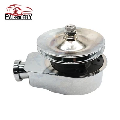 For BBC SBC Chevy Chrome Style Power Steering Pump w/ Single Groove Pulley - Image 1 of 4