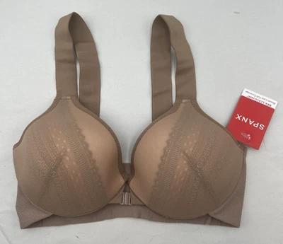 Sutiã Spanx BRA-LLELUJAH Ilusão Renda Cobertura Total Café Au Lait Vintage Rosa 34B - Imagem 1 de 4