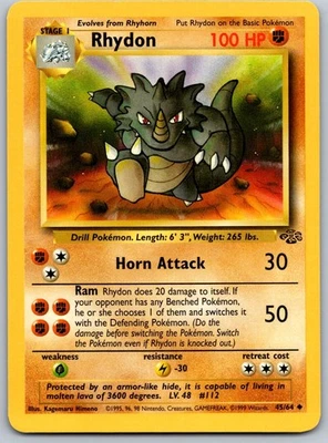 Rhydon 45/64 Jungle Non-Holo Uncommon - Image 1 of 2