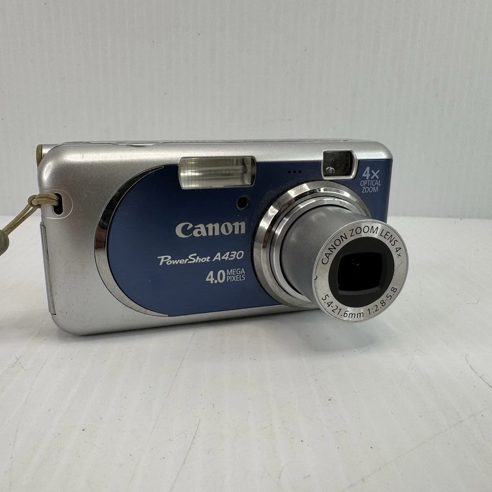 Canon PowerShot A430 Digital Camera – 4.0MP, 4x Zoom + 16MB Card & AA Batteries - Image 1 of 4