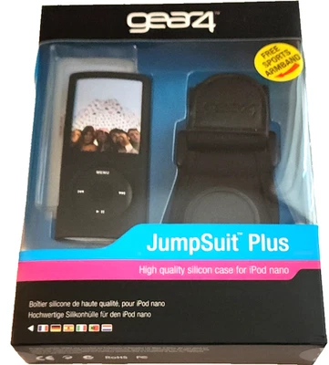 GEAR4 Jumpsuit Plus Twin Pack Silicone Case Cover iPod Nano 4g + Sports Armband - Image 1 of 3