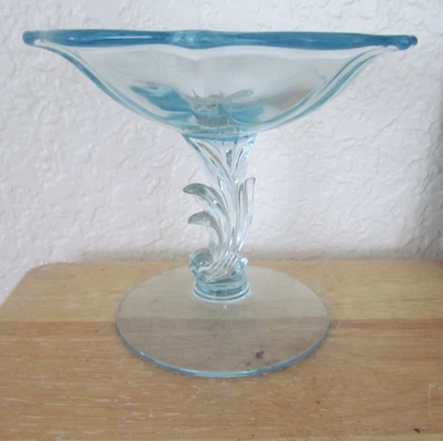 Стекло Fostoria барочное синее открытый компот компорт - Изображение 1 из 2