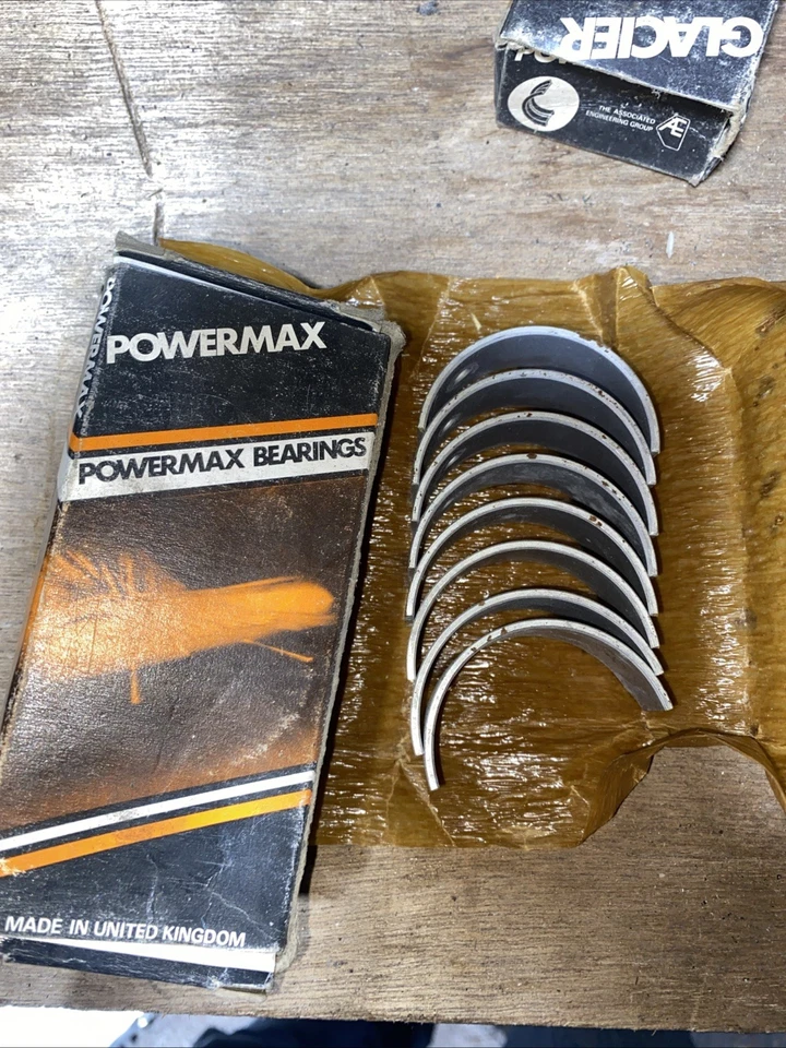 Ford Pre Cross flow Glacier Powermax Big End Bearings 105E Cortina MK1 Plus 10 - Image 1 of 1