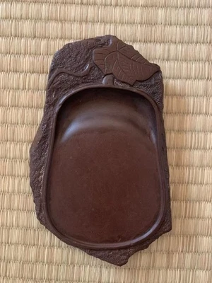 Piedra Shiun japonesa piedra tinta diseño hoja Suzuri piedra púrpura natural Foto 1 de 4