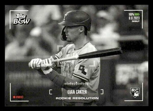2024 Topps Black & White #RR8 Evan Carter Rookie Resolution - Picture 1 of 2