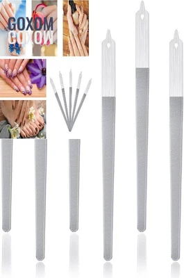 6Pcs Diamond Deb Nail File Metal Nail File with Sharp Pointed Tip, Stainless St Foto 1 de 4