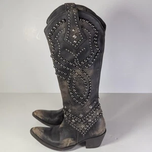 Old Gringo Belinda 8 B BLACK Studded Tall Western Boots Womens - Picture 1 of 8