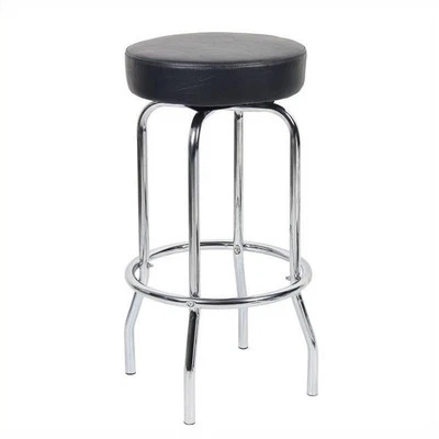 Taburete de bar Boss Office Products 29" cromado en negro Foto 1 de 4