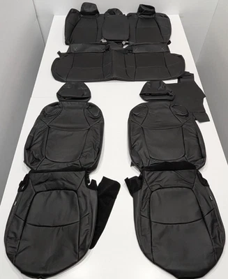 For Toyota Corolla LE Hybrid 2020-2022 Black Leather Seat Covers T317 - Image 1 of 4