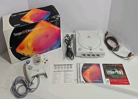 SEGA Dreamcast Console + Original Box HKT-3020 Tested VGC SEALED INTERNET DISCS