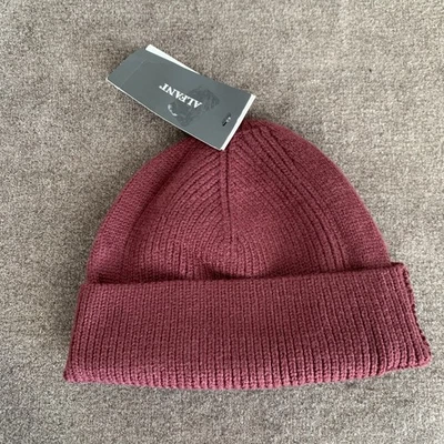Gorro Alfani para hombre rojo borgoña tejido acanalado liso talla única Foto 1 de 3