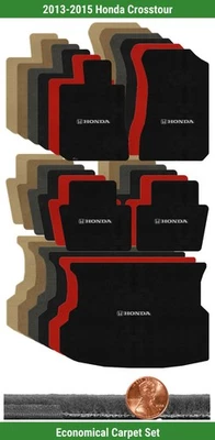 Набор ковриков Velourtex на заказ для Honda Crosstour 13-15 годов выпуска с логотипом (5 штук) #RW5 - Изображение 1 из 4