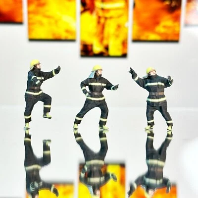 3D miniature doll 1:87 1:72 1:64 1:50 1:43 fire fighting figure scene model - Image 1 of 2