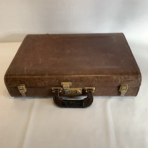 Vintage ATLAS PHILADELPHIA Attache Aktentasche braunes Leder 47 x 32 x 11 cm - Bild 1 von 23