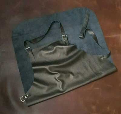 Top Delantal de Cuero, Grill-Koch-Schürze, Auténtico Cuero, Trabajo, Negro - Imagen 1 de 4