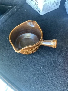Wedgwood - Pennine - Sauce Gravy Boat- Vintage 60s 70s Brown Serve Dinner Table - Picture 1 of 8