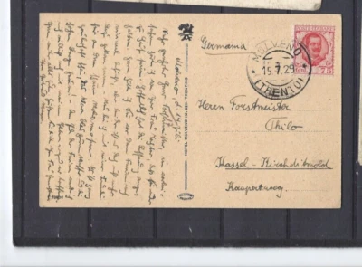 ITALY-POSTAL CARD-1929-#86-75 C RED AND ROSE-SCARCE ON COVER-VF - Image 1 of 2