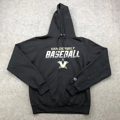 Sudadera con capucha Vanderbilt Commodores para hombre pequeña negra deletreada polar béisbol * Foto 1 de 4