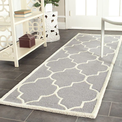 Safavieh Cambridge SILVER / IVORY Wool Runner 2'-6 x 20' - CAM134D-220 - Image 1 of 3