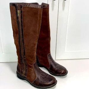 Clarks Bendables Nikki Park Brown Leather Boots Size 7 - Picture 1 of 12