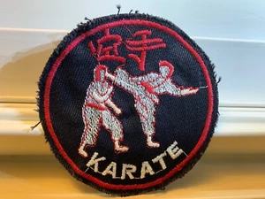 Karate 3.5" Patch Black Red Never Used Karate Jujitsu Judo - Picture 1 of 3