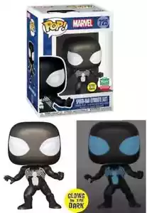 Funko Pop! Marvel - Spider-Man (tuta simbionte) (Glows in the Dark) custodia rigida Inc - Foto 1 di 12