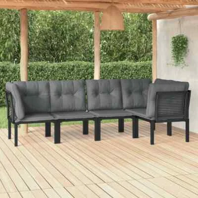 Garten Lounge Set Gartenmöbel Sessel Sitzgruppe Stuhl Poly Rattan vidaXL - Bild 1 von 4